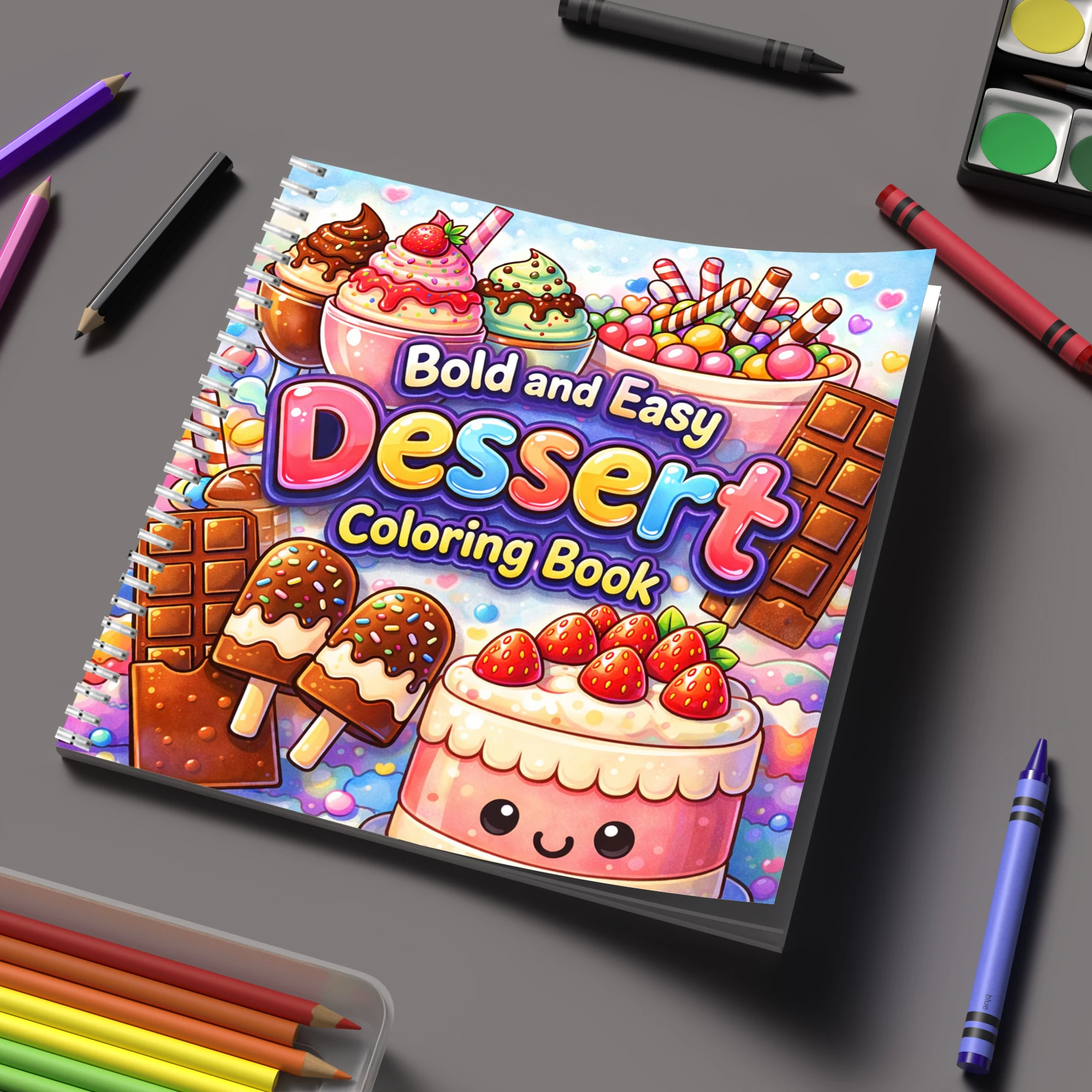 Food And Snacks Coloring Book - Książeczka do kolorowania dla dorosłych: Łatwe