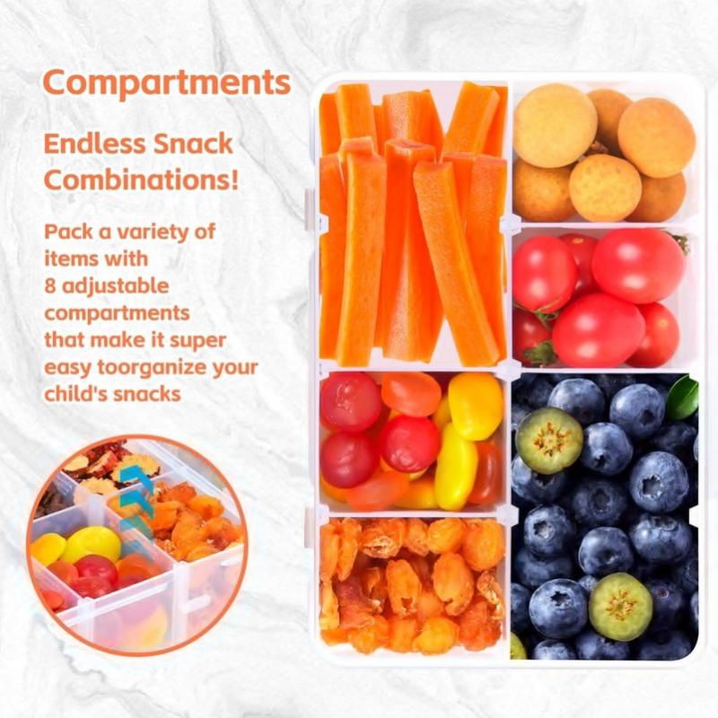 Food Snacks With Iron - Pojemnik na przekąski z 8 przegródkami,