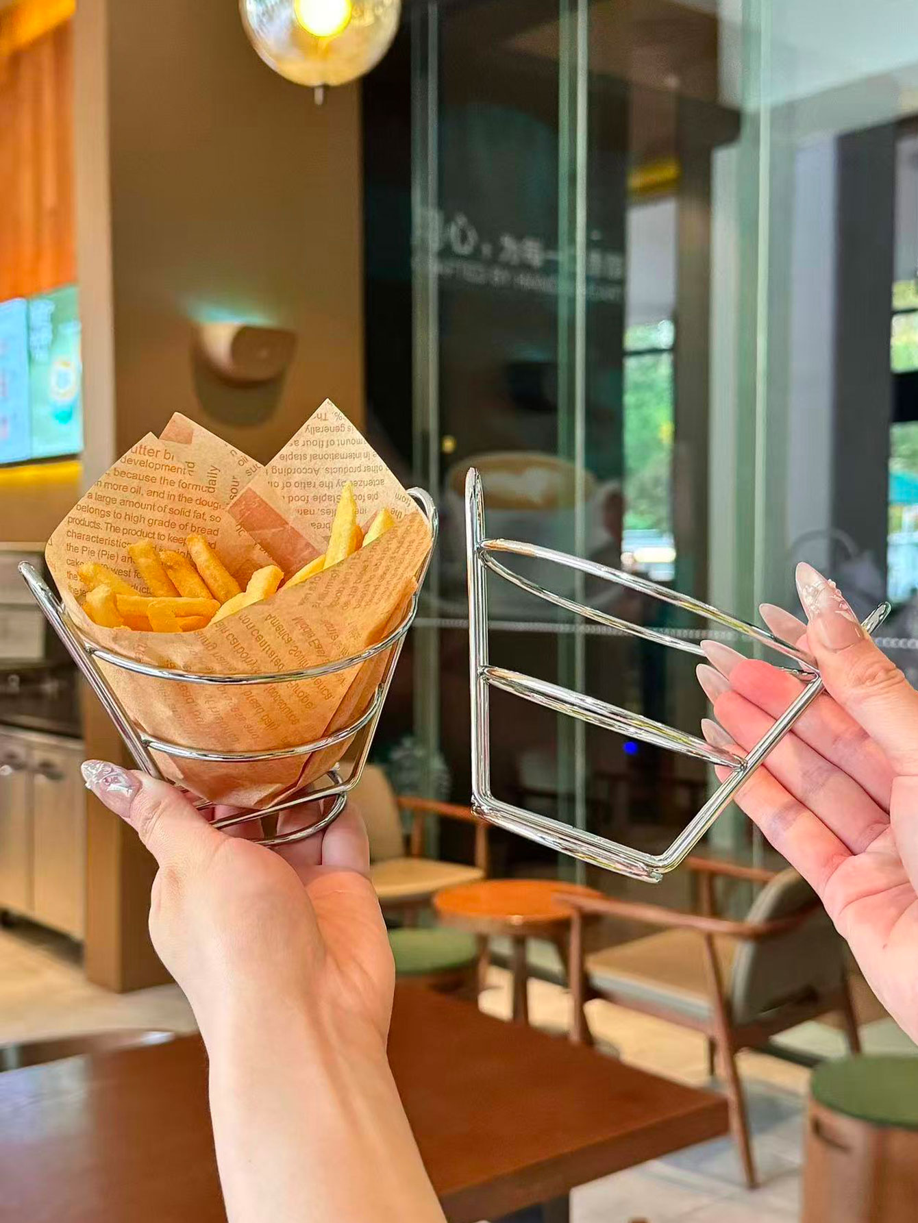 Food Snacks With Iron - Żelazny koszyk na przekąski w stylu