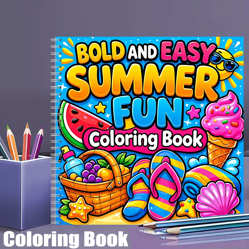 Food And Snacks Coloring Book - Książeczka do kolorowania Letnie zabawy dla