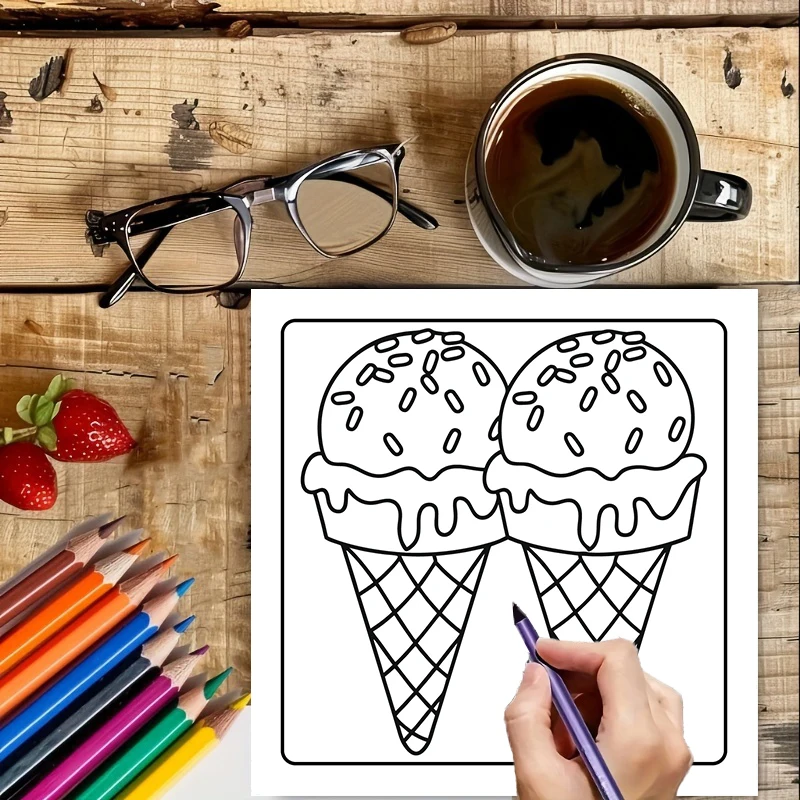 Książeczka do kolorowania dla  – Food And Snacks Coloring Book recenzja i cena