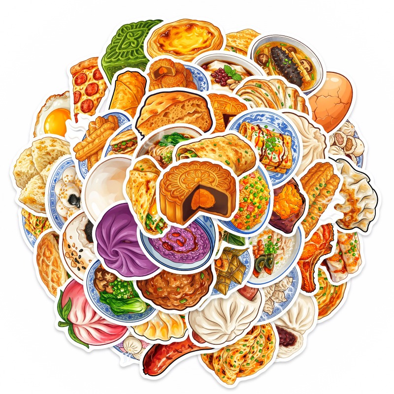 50 sztuk naklejek z motywami c – Food Good Snacks recenzja i cena