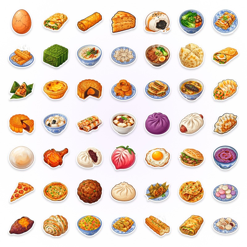 50 sztuk naklejek z motywami c – Food Good Snacks recenzja i cena