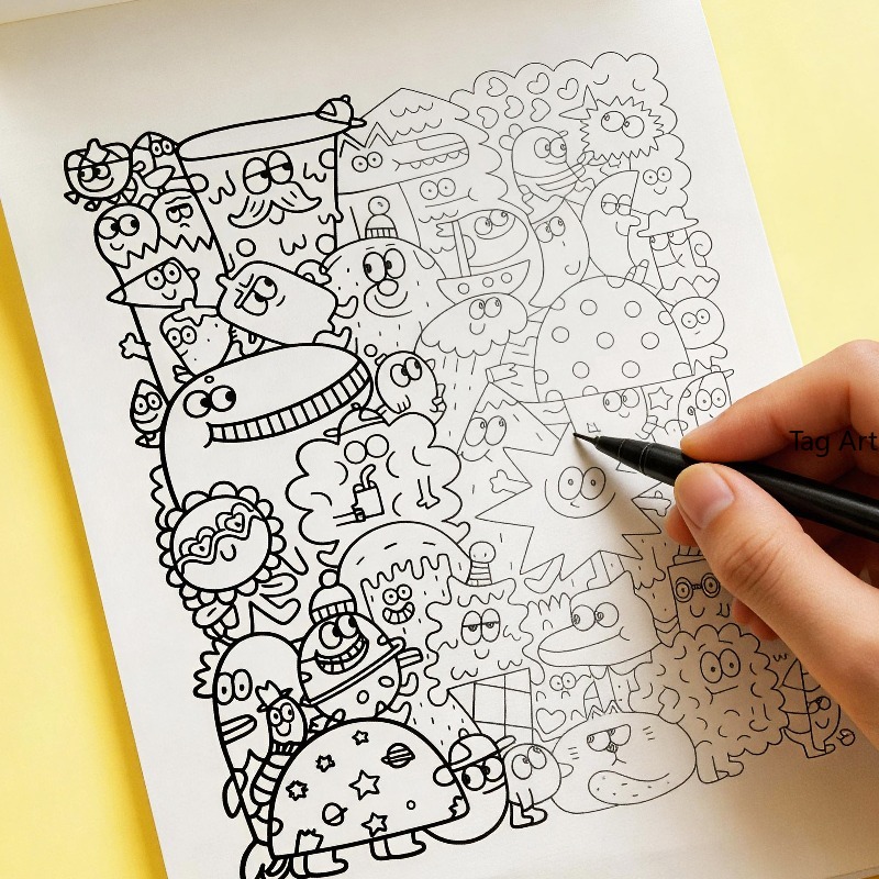 Książka z rysunkami do rysowan – Food And Snacks Coloring Book recenzja i cena