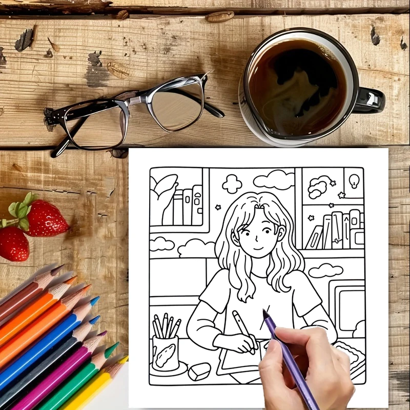 28-stronne przytulne kolorowan – Food And Snacks Coloring Book recenzja i cena