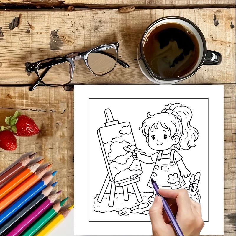 28-stronne przytulne kolorowan – Food And Snacks Coloring Book recenzja i cena