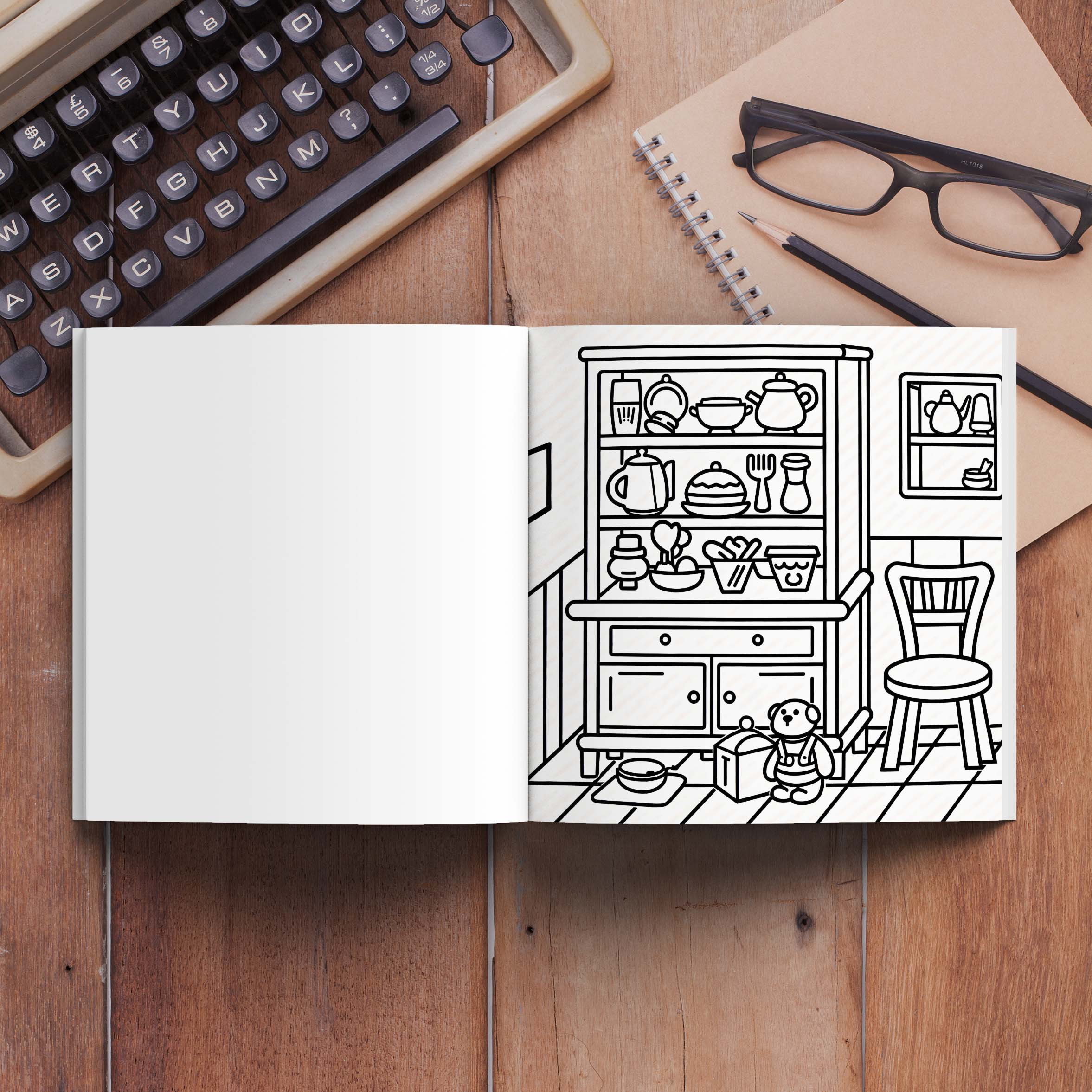 Bview Art Przytulne Przestrzen – Food And Snacks Coloring Book recenzja i cena